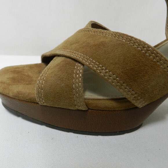 Donald Pliner Genisp Suede platform heels sandals w/ Buckle Women Size Sz 8.5 M - Picture 4 of 13